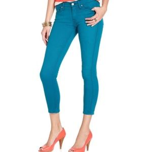 Chaps Cropped Teal Jeans